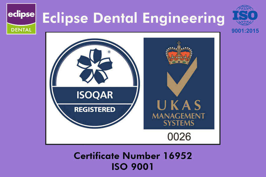 Eclipse Dental is now ISO 9001:2015 Certified